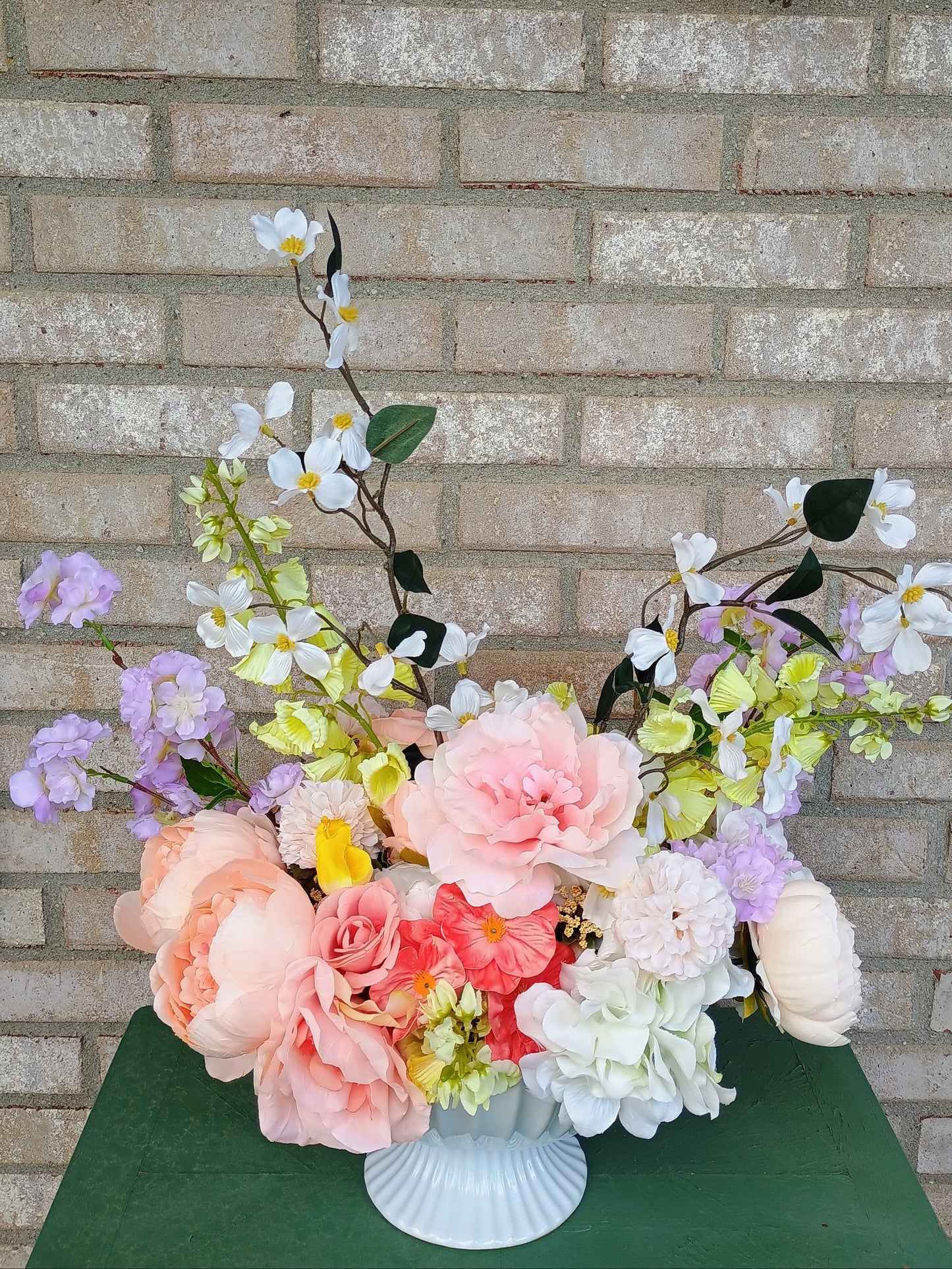 PAIR OF FAUX ARRANGMENTS