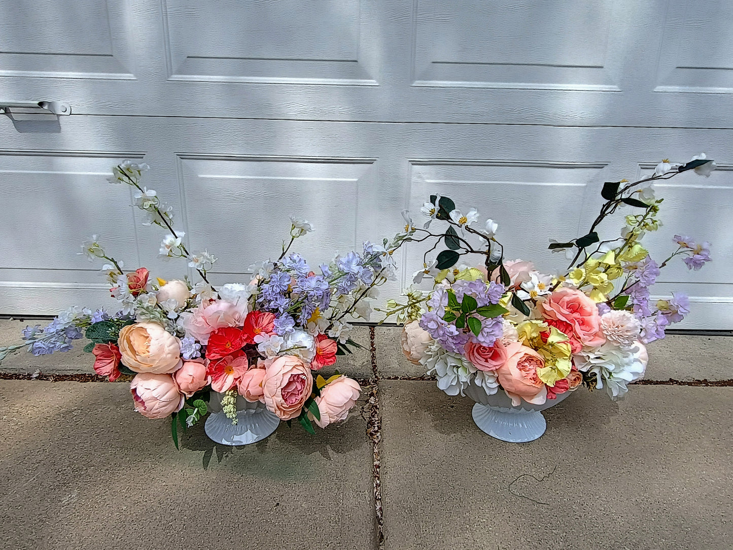 PAIR OF FAUX ARRANGMENTS